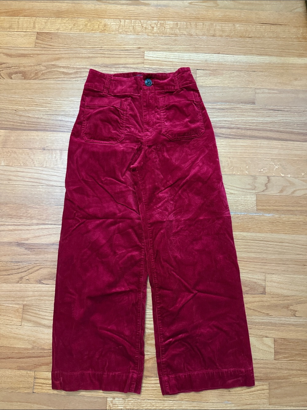Maeve Anthropologie Colette Corduroy Pants Red Size 27
